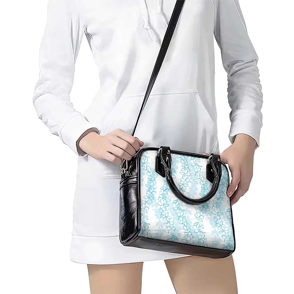 Hawaii Plumeria Lei Shoulder Handbag Aloha Festive Vibe - Turquoise