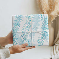 Hawaii Plumeria Lei Wrapping Paper Aloha Festive Vibe - Turquoise