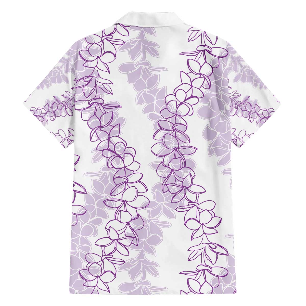 Hawaii Plumeria Lei Family Matching Off Shoulder Short Dress and Hawaiian Shirt Aloha Festive Vibe - Amethyst LT7 - Polynesian Pride