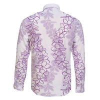 Hawaii Plumeria Lei Family Matching Puletasi and Hawaiian Shirt Aloha Festive Vibe - Amethyst LT7 - Polynesian Pride