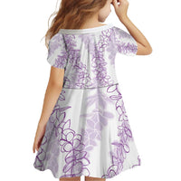Hawaii Plumeria Lei Family Matching Short Sleeve Bodycon Dress and Hawaiian Shirt Aloha Festive Vibe - Amethyst LT7 - Polynesian Pride