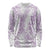 Hawaii Plumeria Lei Long Sleeve Shirt Aloha Festive Vibe - Amethyst