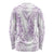 Hawaii Plumeria Lei Long Sleeve Shirt Aloha Festive Vibe - Amethyst