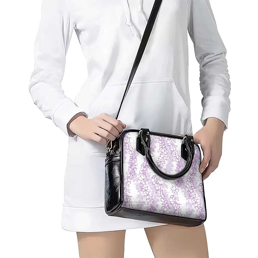 Hawaii Plumeria Lei Shoulder Handbag Aloha Festive Vibe - Amethyst