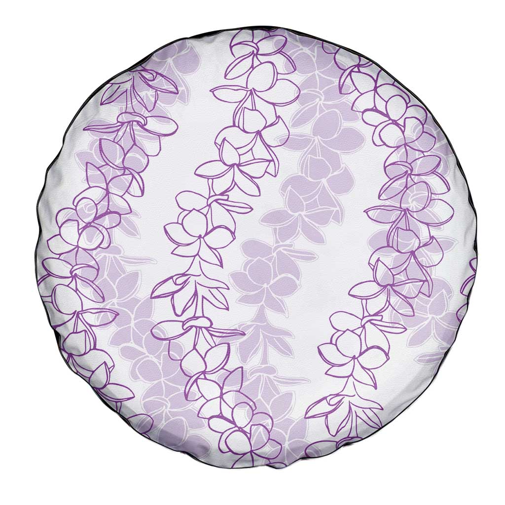 Hawaii Plumeria Lei Spare Tire Cover Aloha Festive Vibe - Amethyst