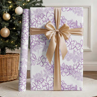 Hawaii Plumeria Lei Wrapping Paper Aloha Festive Vibe - Amethyst