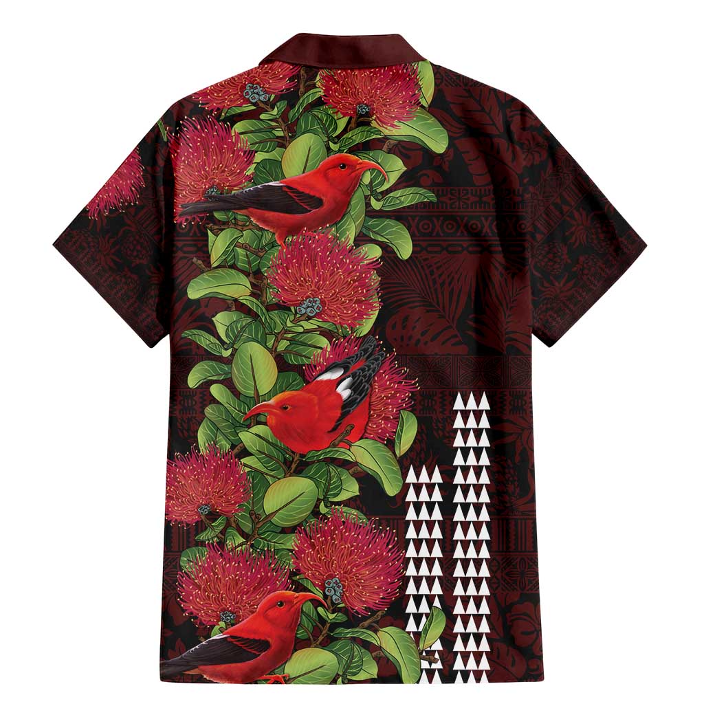 Hawaii Mele Kalikimaka Kakau Family Matching Mermaid Dress and Hawaiian Shirt I'iwi Bird on Ohia Lehua LT7 - Polynesian Pride