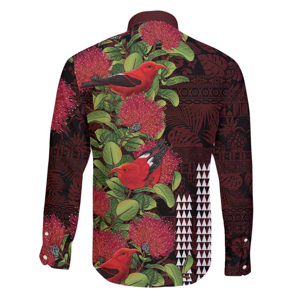 Hawaii Mele Kalikimaka Kakau Family Matching Mermaid Dress and Hawaiian Shirt I'iwi Bird on Ohia Lehua LT7 - Polynesian Pride