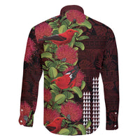 Hawaii Mele Kalikimaka Kakau Family Matching Puletasi and Hawaiian Shirt I'iwi Bird on Ohia Lehua LT7 - Polynesian Pride