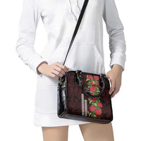 Hawaii Mele Kalikimaka Kakau Shoulder Handbag I'iwi Bird on Ohia Lehua