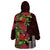 Hawaii Mele Kalikimaka Kakau Wearable Blanket Hoodie I'iwi Bird on Ohia Lehua