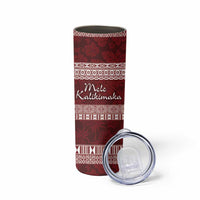 Hawaii Christmas Mele Kalikimaka Skinny Tumbler I'iwi Bird on Ohia Lehua LT7 - Polynesian Pride