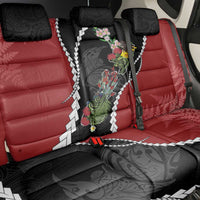 New Zealand Christmas Back Car Seat Cover Flora Map with Birds LT7 - Polynesian Pride