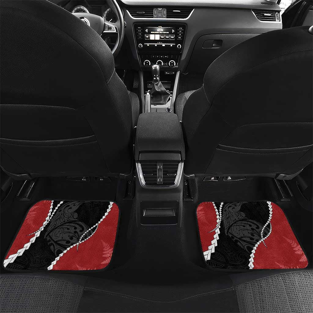 New Zealand Christmas Car Mats Flora Map with Birds - Polynesian Pride