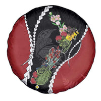 New Zealand Christmas Spare Tire Cover Flora Map with Birds LT7 - Polynesian Pride