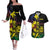 New Caledonia Kanaky Personalized Couples Matching Off The Shoulder Long Sleeve Dress and Hawaiian Shirt Fleche Faitiere - Plumeria