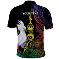 New Caledonia Kanaky Personalized Polo Shirt Fleche Faitiere Mix Kagu