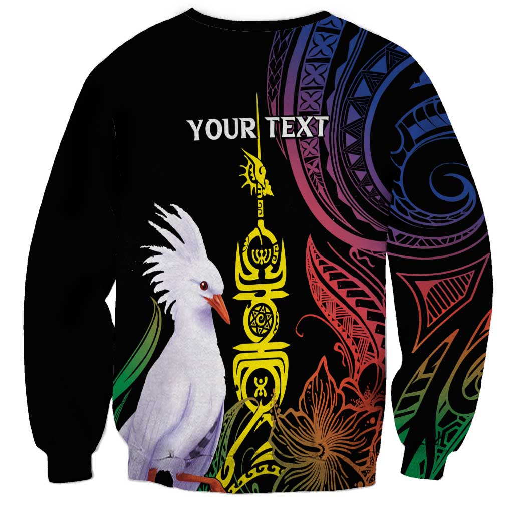 New Caledonia Kanaky Personalized Sweatshirt Fleche Faitiere Mix Kagu LT7 - Polynesian Pride