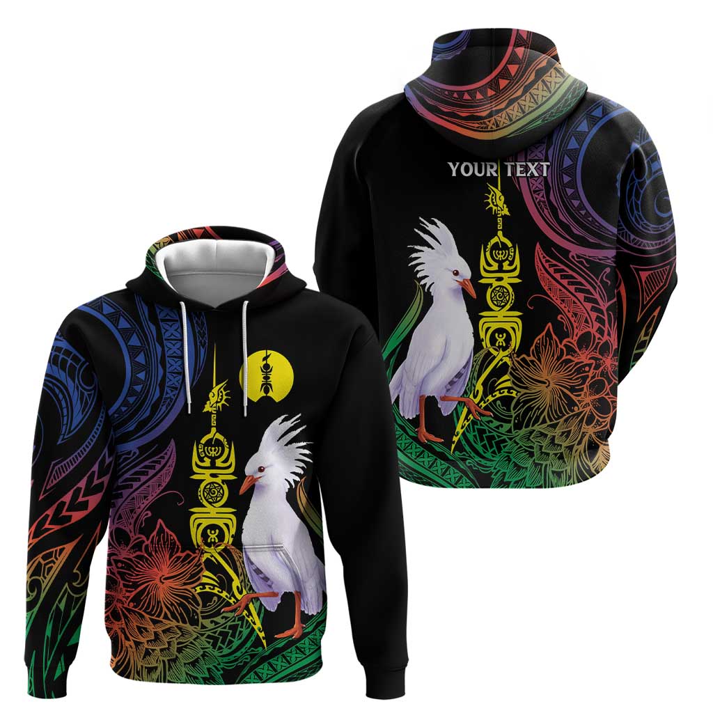 New Caledonia Kanaky Personalized Zip Hoodie Fleche Faitiere Mix Kagu LT7 - Polynesian Pride