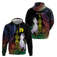 New Caledonia Kanaky Personalized Zip Hoodie Fleche Faitiere Mix Kagu LT7 - Polynesian Pride