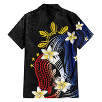 Personalized Philippines Tribal Family Matching Long Sleeve Bodycon Dress and Hawaiian Shirt Tropical Waves - Plumeria LT7 - Polynesian Pride
