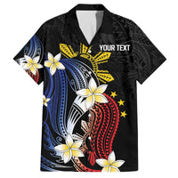 Personalized Philippines Tribal Family Matching Off The Shoulder Long Sleeve Dress and Hawaiian Shirt Tropical Waves - Plumeria LT7 Dad's Shirt - Short Sleeve Black - Polynesian Pride