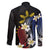 Personalized Philippines Tribal Family Matching Puletasi and Hawaiian Shirt Tropical Waves - Plumeria