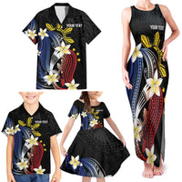 Personalized Philippines Tribal Family Matching Tank Maxi Dress and Hawaiian Shirt Tropical Waves - Plumeria LT7 - Polynesian Pride