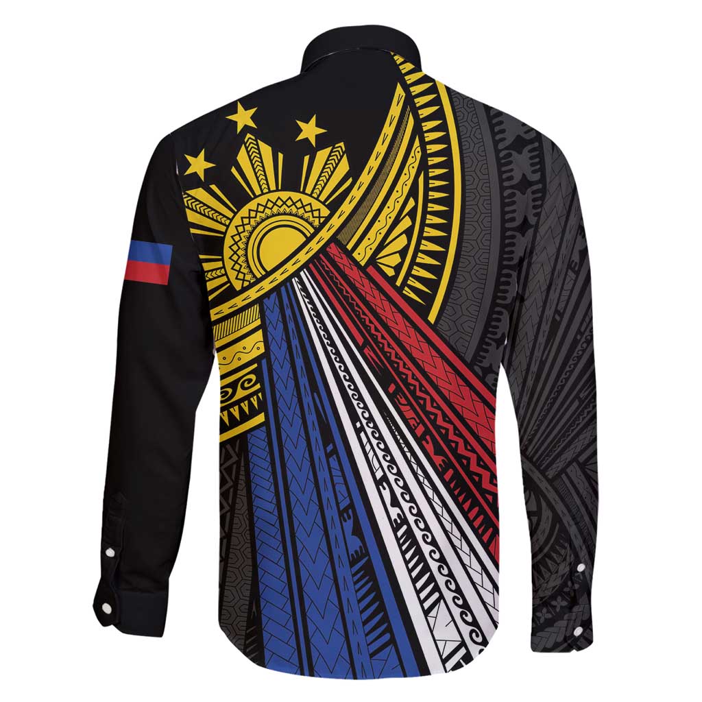 Philippines Sun Family Matching Off Shoulder Short Dress and Hawaiian Shirt Pasifika Tribal Style