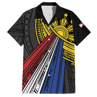 Philippines Sun Family Matching Puletasi and Hawaiian Shirt Pasifika Tribal Style