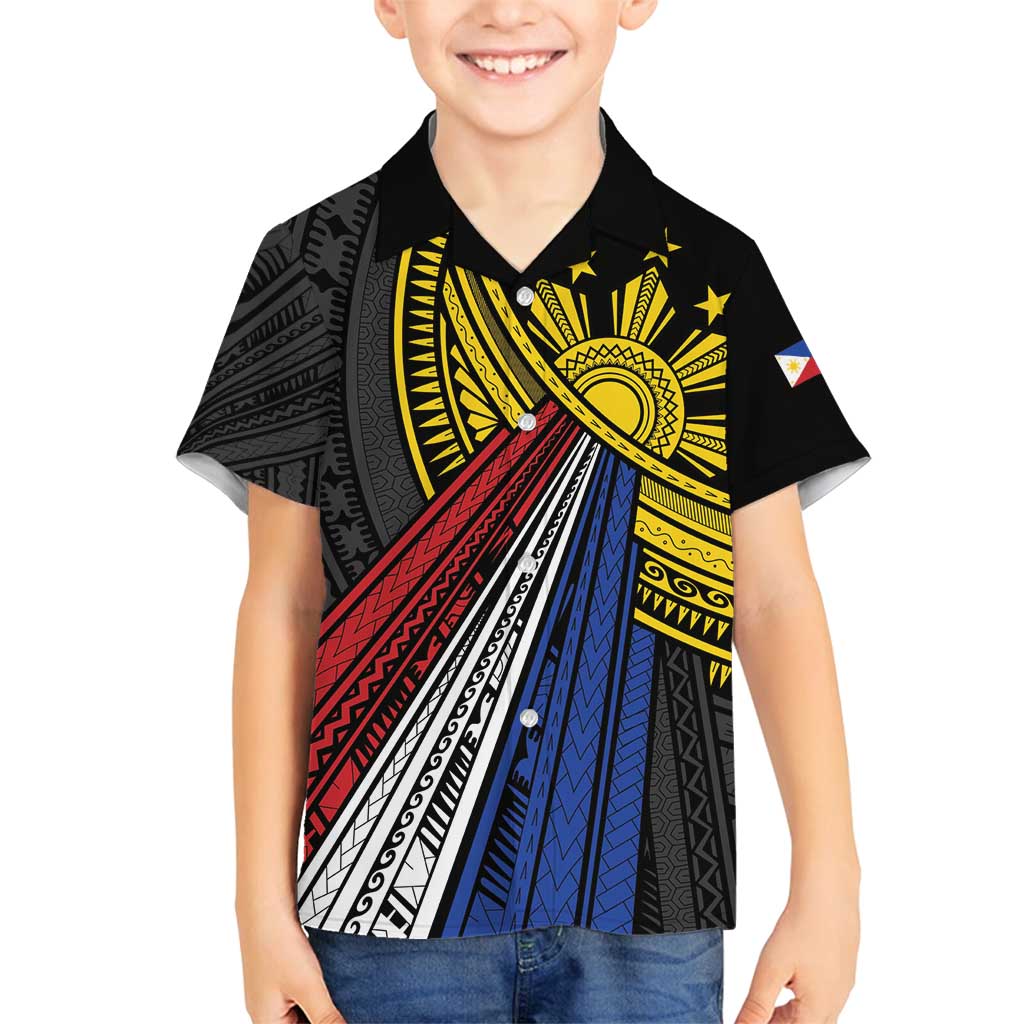 Philippines Sun Family Matching Summer Maxi Dress and Hawaiian Shirt Pasifika Tribal Style