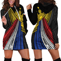 Philippines Sun Hoodie Dress Pasifika Tribal Style