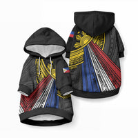 Philippines Sun Pet Hoodie Pasifika Tribal Style LT7 Pullover Black - Polynesian Pride