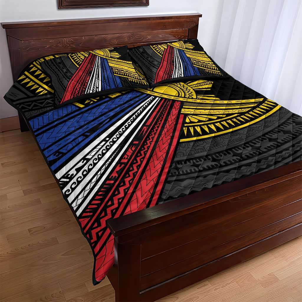 Philippines Sun Quilt Bed Set Pasifika Tribal Style