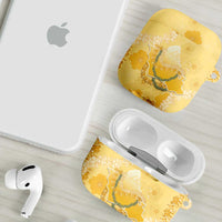 Hawaii Oahu Island Flowers Lei AirPods Case Yellow Ilima Mix Plumeria