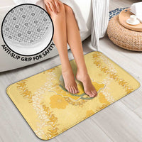 Hawaii Oahu Island Flowers Lei Bathroom Set Yellow Ilima Mix Plumeria