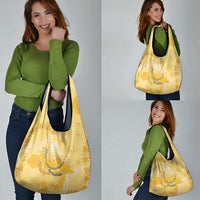 Hawaii Oahu Island Flowers Lei Grocery Bag Yellow Ilima Mix Plumeria