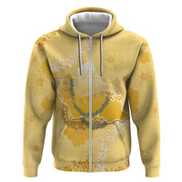 Hawaii Oahu Island Flowers Lei Hoodie Yellow Ilima Mix Plumeria