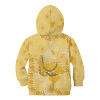 Hawaii Oahu Island Flowers Lei Kid Hoodie Yellow Ilima Mix Plumeria