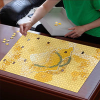 Hawaii Oahu Island Flowers Lei Puzzle Yellow Ilima Mix Plumeria