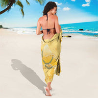 Hawaii Oahu Island Flowers Lei Sarong Yellow Ilima Mix Plumeria