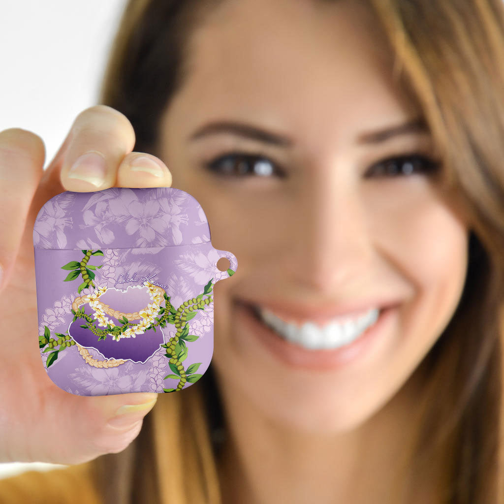 Hawaii Kauai Island Flowers Lei AirPods Case Mokihana Lei