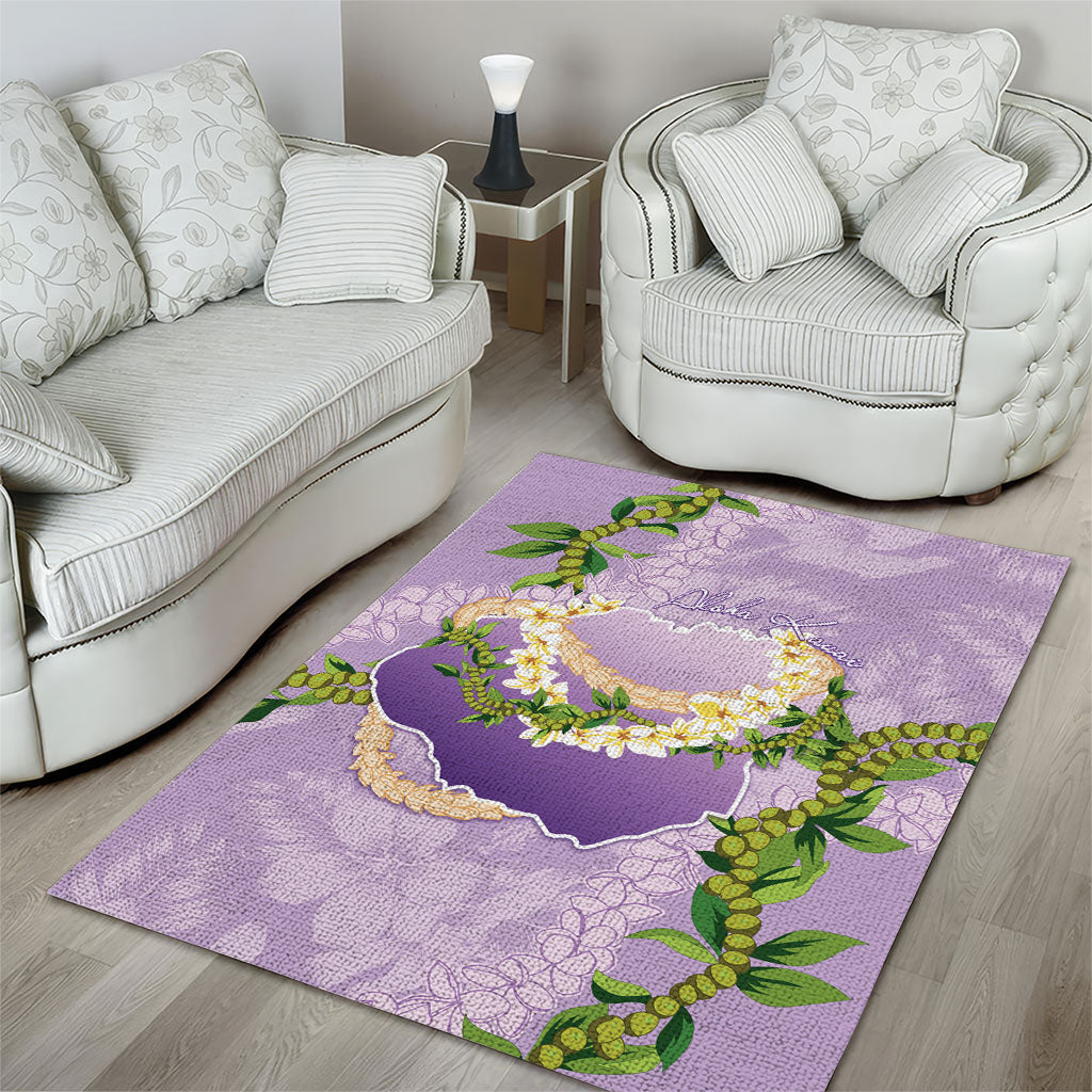 Hawaii Kauai Island Flowers Lei Area Rug Mokihana Lei