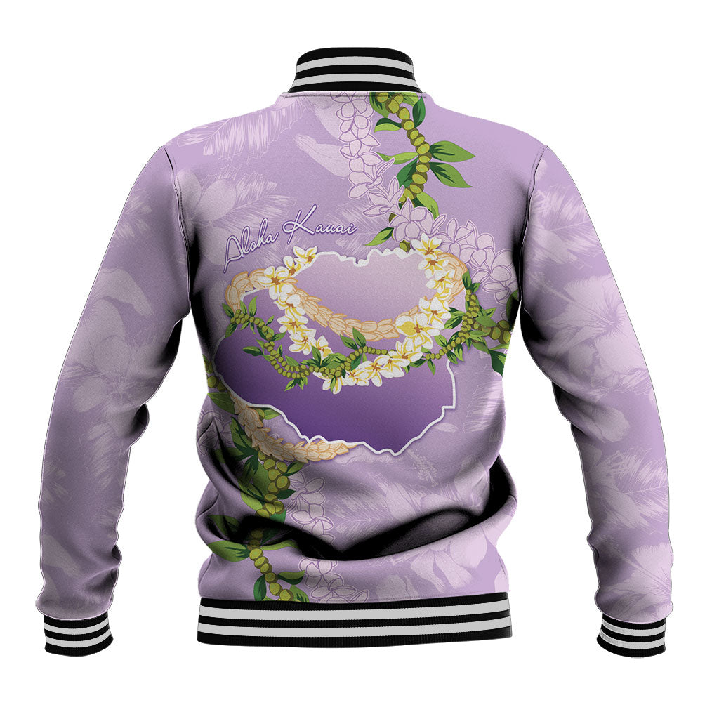 Hawaii Kauai Island Flowers Lei Baseball Jacket Mokihana Lei