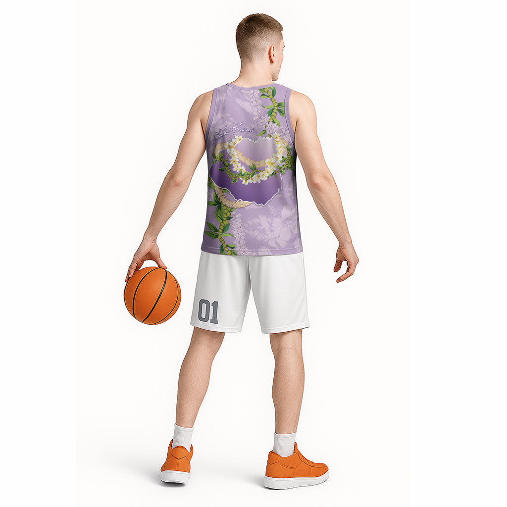 Hawaii Kauai Island Flowers Lei Basketball Jersey Mokihana Lei