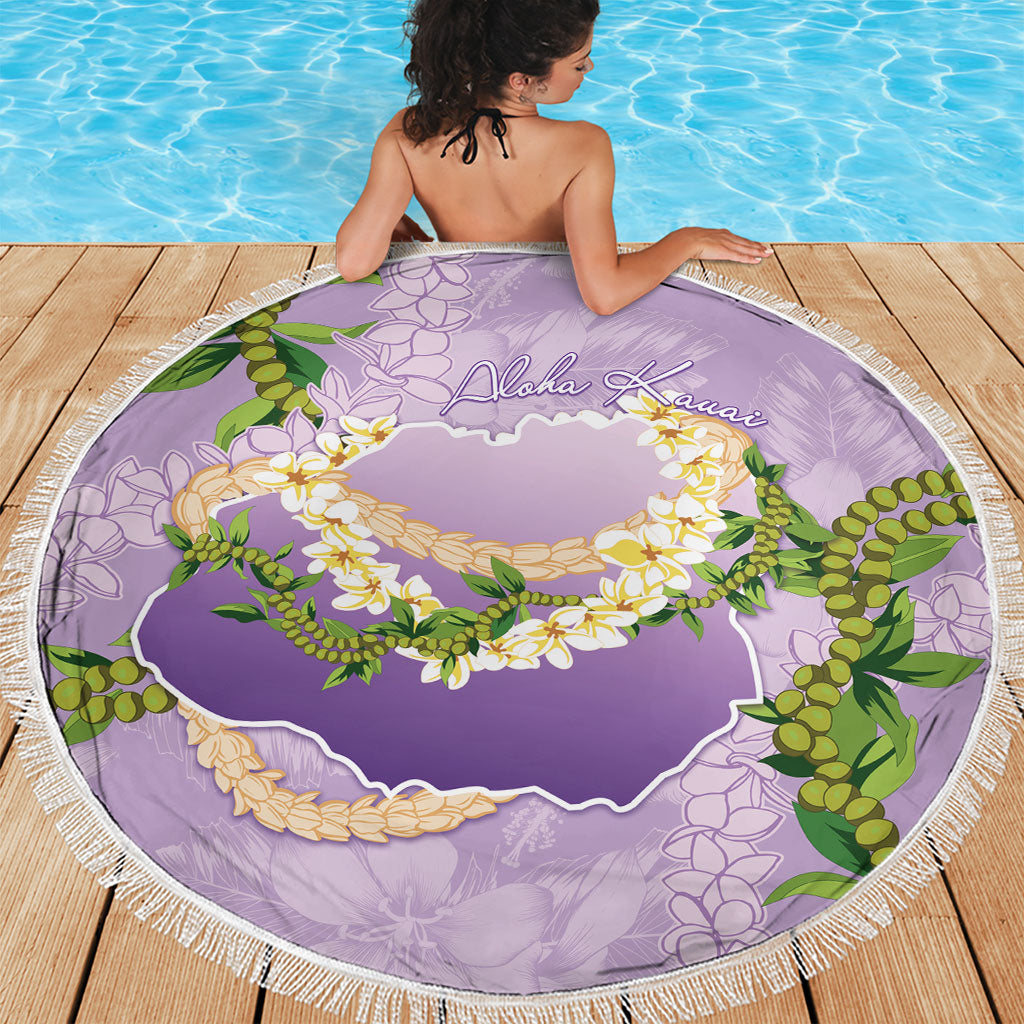 Hawaii Kauai Island Flowers Lei Beach Blanket Mokihana Lei