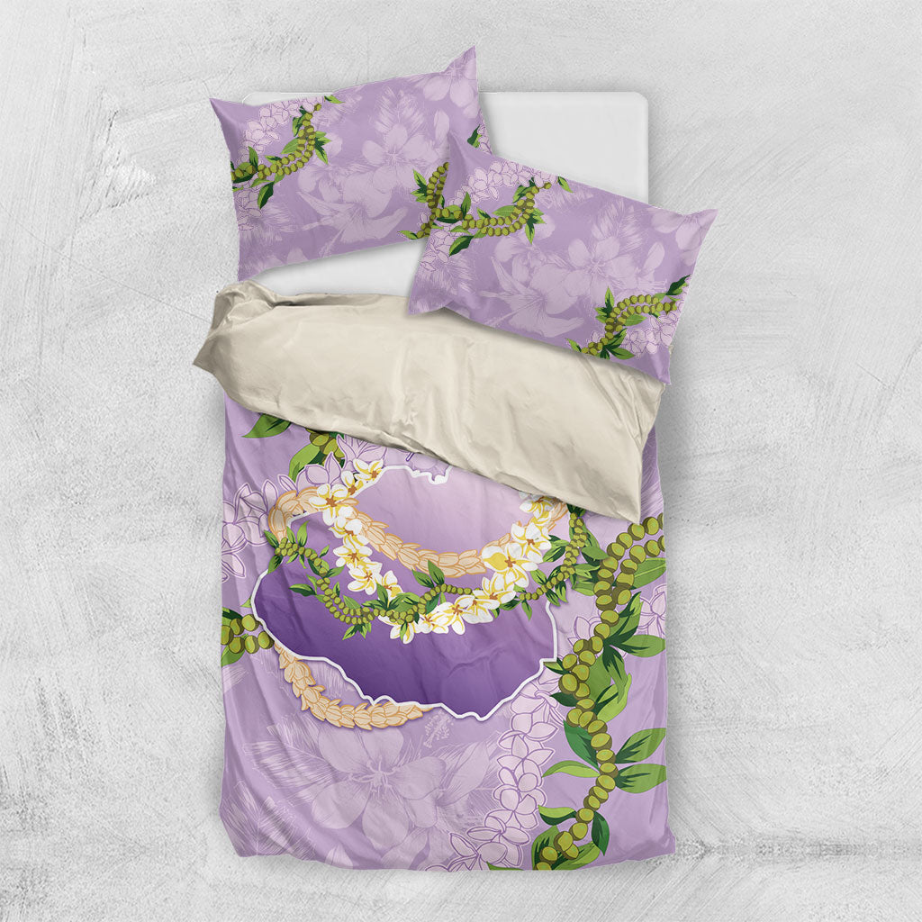 Hawaii Kauai Island Flowers Lei Bedding Set Mokihana Lei
