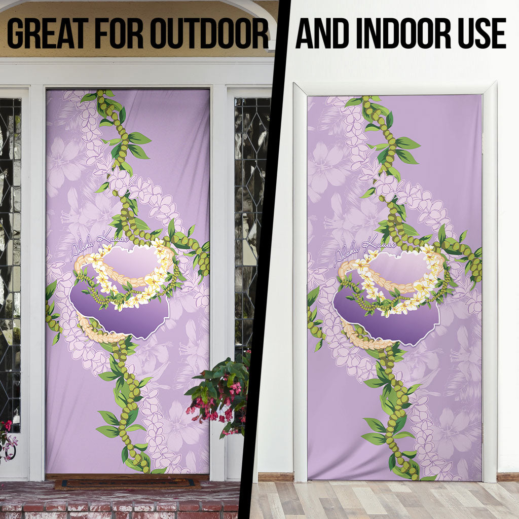 Hawaii Kauai Island Flowers Lei Door Cover Mokihana Lei