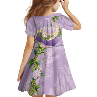 Hawaii Kauai Island Flowers Lei Family Matching Off Shoulder Maxi Dress and Hawaiian Shirt Mokihana Lei LT7 - Polynesian Pride