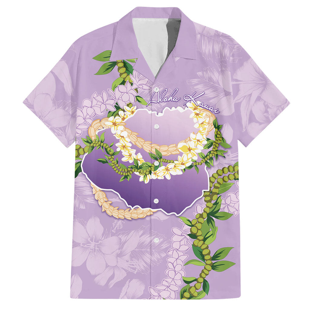 Hawaii Kauai Island Flowers Lei Hawaiian Shirt Mokihana Lei